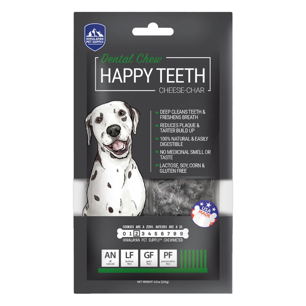 Himalayan Dog Chew Happy Teeth Cheese-Char With Activated Charcoal